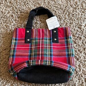 NWT PotteryBarn double wineTote Bag with Black Handles